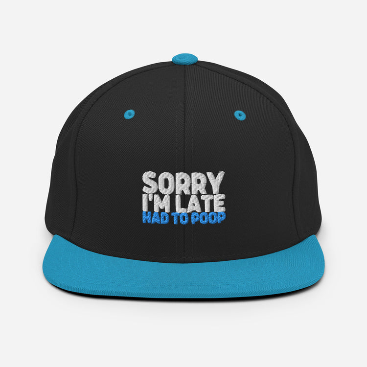 Snapback Hat  Humorous Humor Poop Sarcasm Sarcastic Laughter Ridicule Pun Novelty Humors Chuckle Derision Playfulness Fun