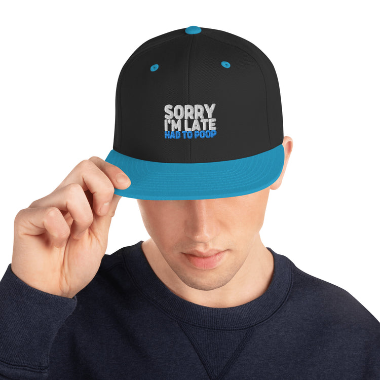 Snapback Hat  Humorous Humor Poop Sarcasm Sarcastic Laughter Ridicule Pun Novelty Humors Chuckle Derision Playfulness Fun