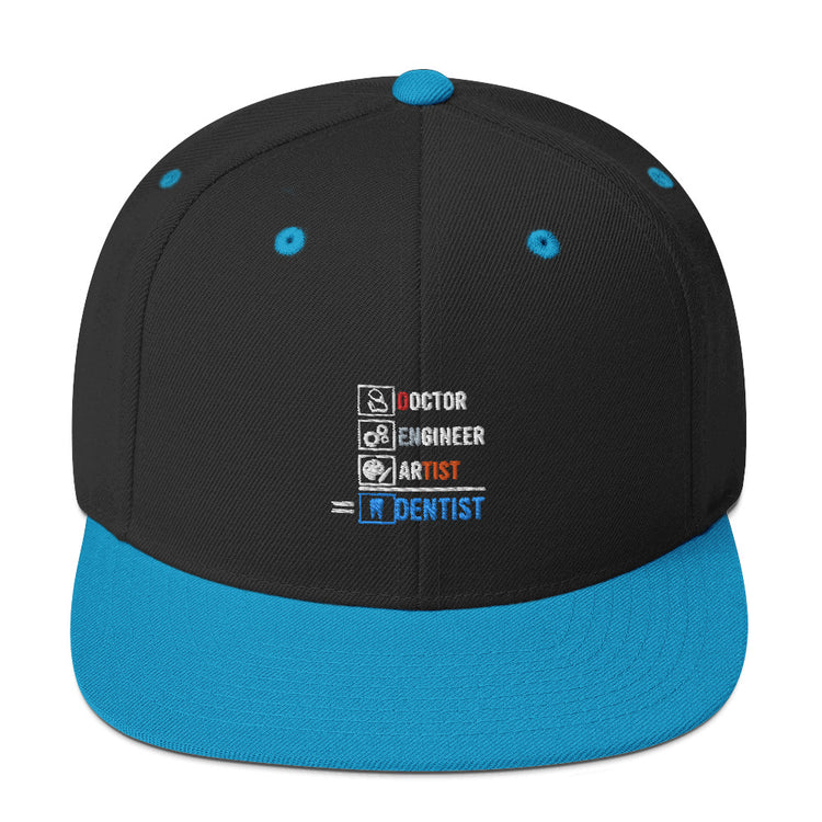 Snapback Hat Humorous Orthodontics Orthodontist Tooth Expert Novelty Endodontist Endodontics Surgeon Medicine