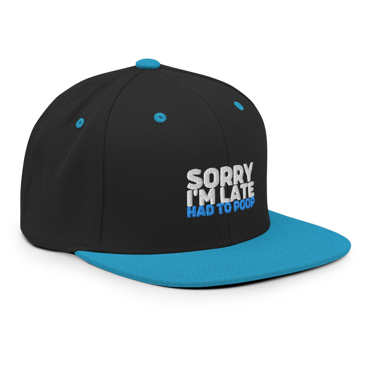 Snapback Hat  Humorous Humor Poop Sarcasm Sarcastic Laughter Ridicule Pun Novelty Humors Chuckle Derision Playfulness Fun