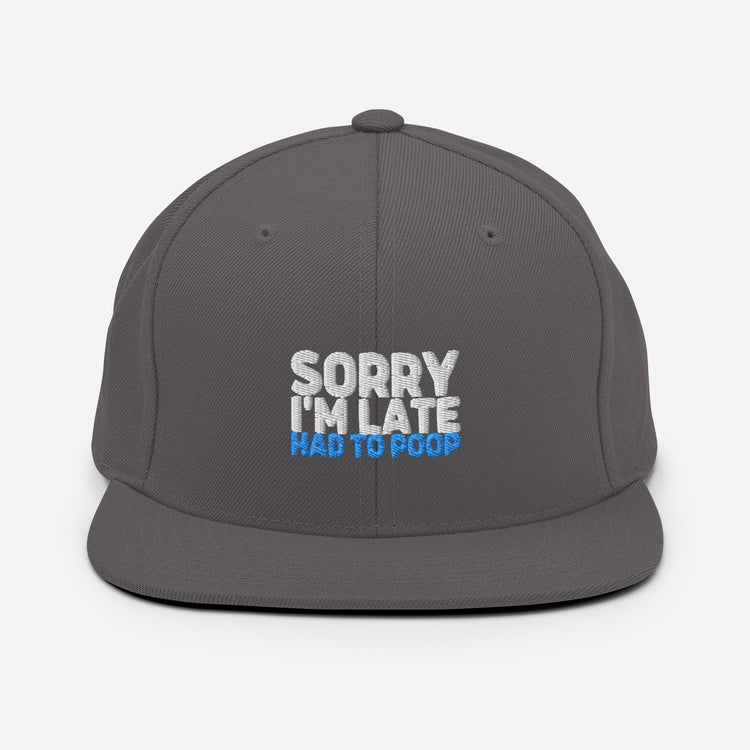 Snapback Hat  Humorous Humor Poop Sarcasm Sarcastic Laughter Ridicule Pun Novelty Humors Chuckle Derision Playfulness Fun