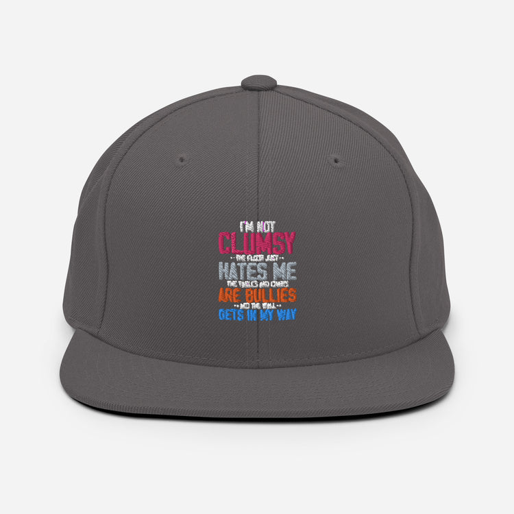 Snapback Hat Humorous Clumsy Awkward Sarcasm Laughter Sarcastic Ridicule Humors Chuckle Sloppy Unwieldy Derision