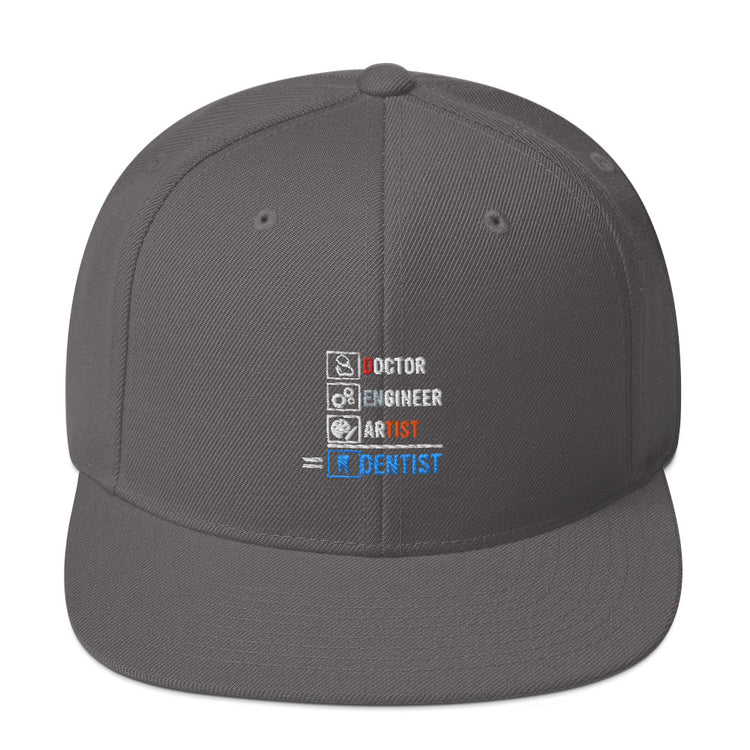 Snapback Hat Humorous Orthodontics Orthodontist Tooth Expert Novelty Endodontist Endodontics Surgeon Medicine