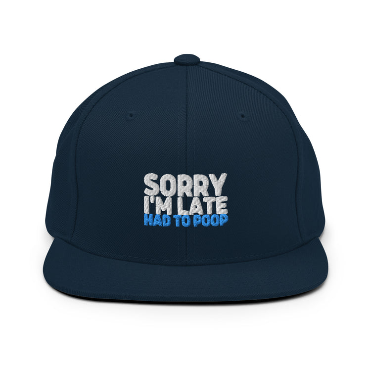 Snapback Hat  Humorous Humor Poop Sarcasm Sarcastic Laughter Ridicule Pun Novelty Humors Chuckle Derision Playfulness Fun