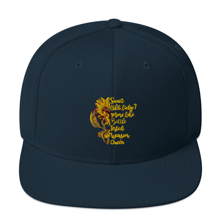 Snapback Hat Novelty Helianthus Flower Marigold Floweret Enthusiast Hilarious Floret Yellow Blooms Blossoms Lawn