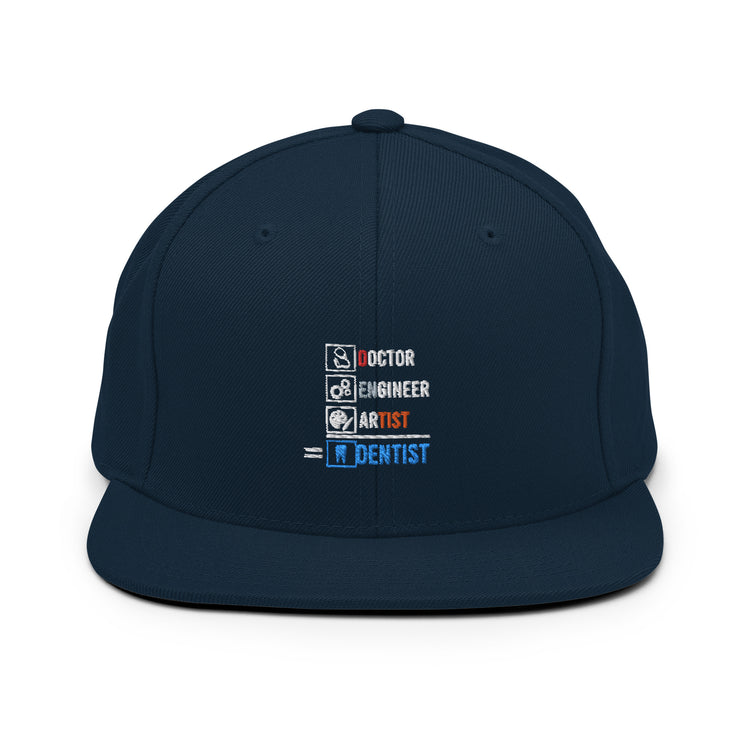 Snapback Hat Humorous Orthodontics Orthodontist Tooth Expert Novelty Endodontist Endodontics Surgeon Medicine