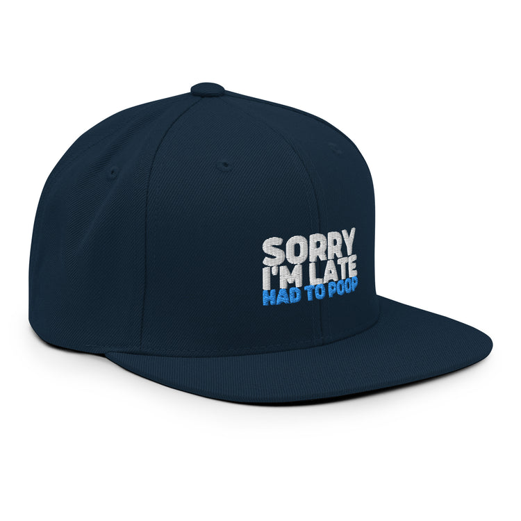 Snapback Hat  Humorous Humor Poop Sarcasm Sarcastic Laughter Ridicule Pun Novelty Humors Chuckle Derision Playfulness Fun