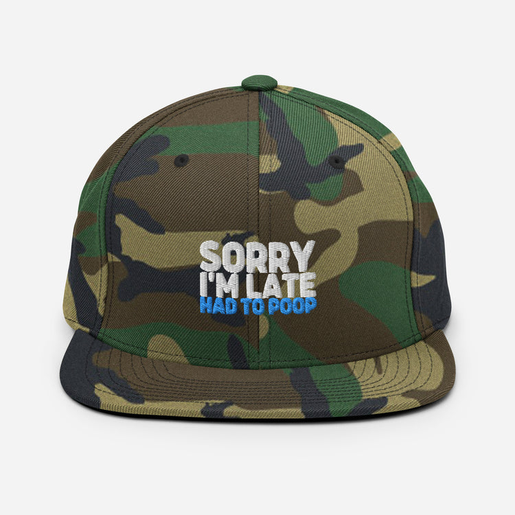 Snapback Hat  Humorous Humor Poop Sarcasm Sarcastic Laughter Ridicule Pun Novelty Humors Chuckle Derision Playfulness Fun