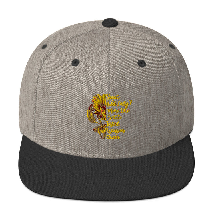 Snapback Hat Novelty Helianthus Flower Marigold Floweret Enthusiast Hilarious Floret Yellow Blooms Blossoms Lawn