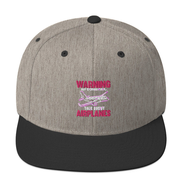 Snapback Hat Humorous Airplane Aircraft Aircrews Airship Aviator Hilarious Floatplane Aeroplane Plane Transportation