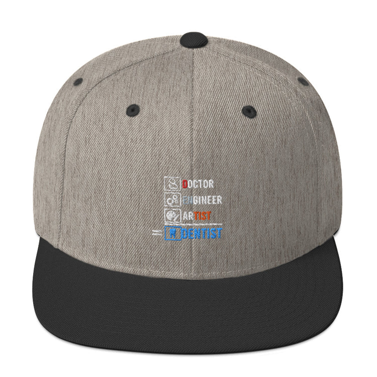 Snapback Hat Humorous Orthodontics Orthodontist Tooth Expert Novelty Endodontist Endodontics Surgeon Medicine