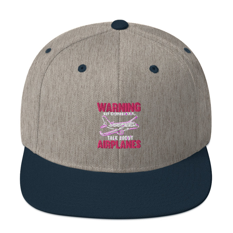 Snapback Hat Humorous Airplane Aircraft Aircrews Airship Aviator Hilarious Floatplane Aeroplane Plane Transportation