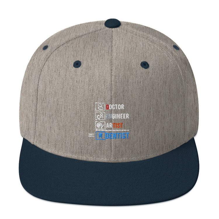 Snapback Hat Humorous Orthodontics Orthodontist Tooth Expert Novelty Endodontist Endodontics Surgeon Medicine