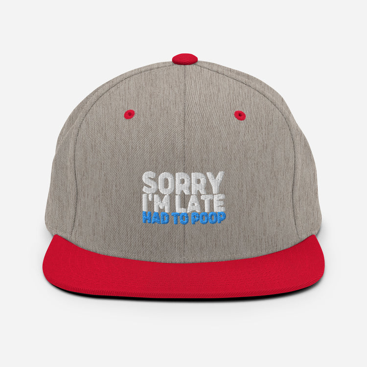 Snapback Hat  Humorous Humor Poop Sarcasm Sarcastic Laughter Ridicule Pun Novelty Humors Chuckle Derision Playfulness Fun