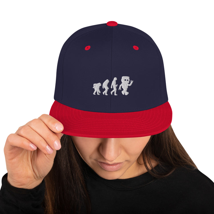 Snapback Hat Novelty Mechanical Transformation Robotlike Cyborg Lover Hilarious Artificial Intelligence Genetics Fan