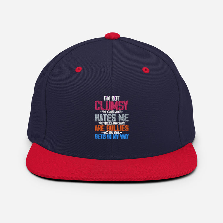 Snapback Hat Humorous Clumsy Awkward Sarcasm Laughter Sarcastic Ridicule Humors Chuckle Sloppy Unwieldy Derision