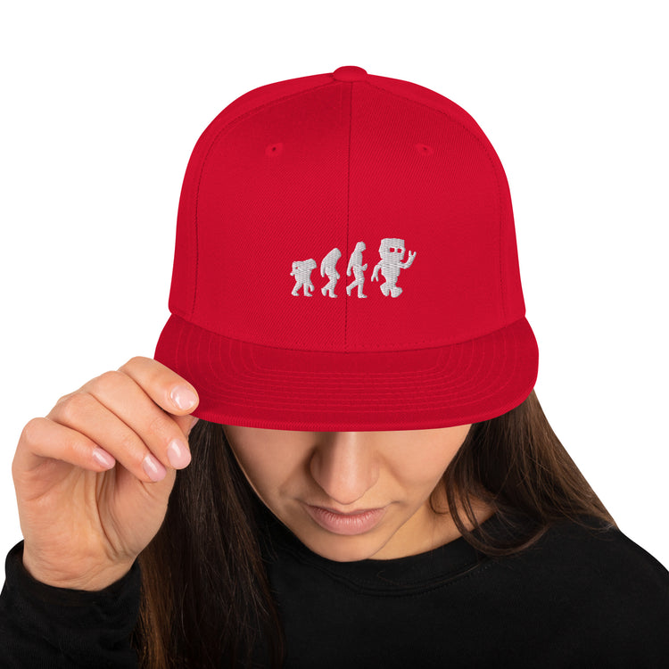 Snapback Hat Novelty Mechanical Transformation Robotlike Cyborg Lover Hilarious Artificial Intelligence Genetics Fan