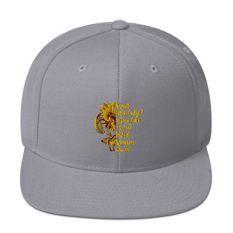 Snapback Hat Novelty Helianthus Flower Marigold Floweret Enthusiast Hilarious Floret Yellow Blooms Blossoms Lawn