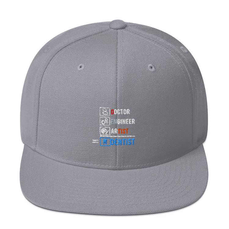 Snapback Hat Humorous Orthodontics Orthodontist Tooth Expert Novelty Endodontist Endodontics Surgeon Medicine