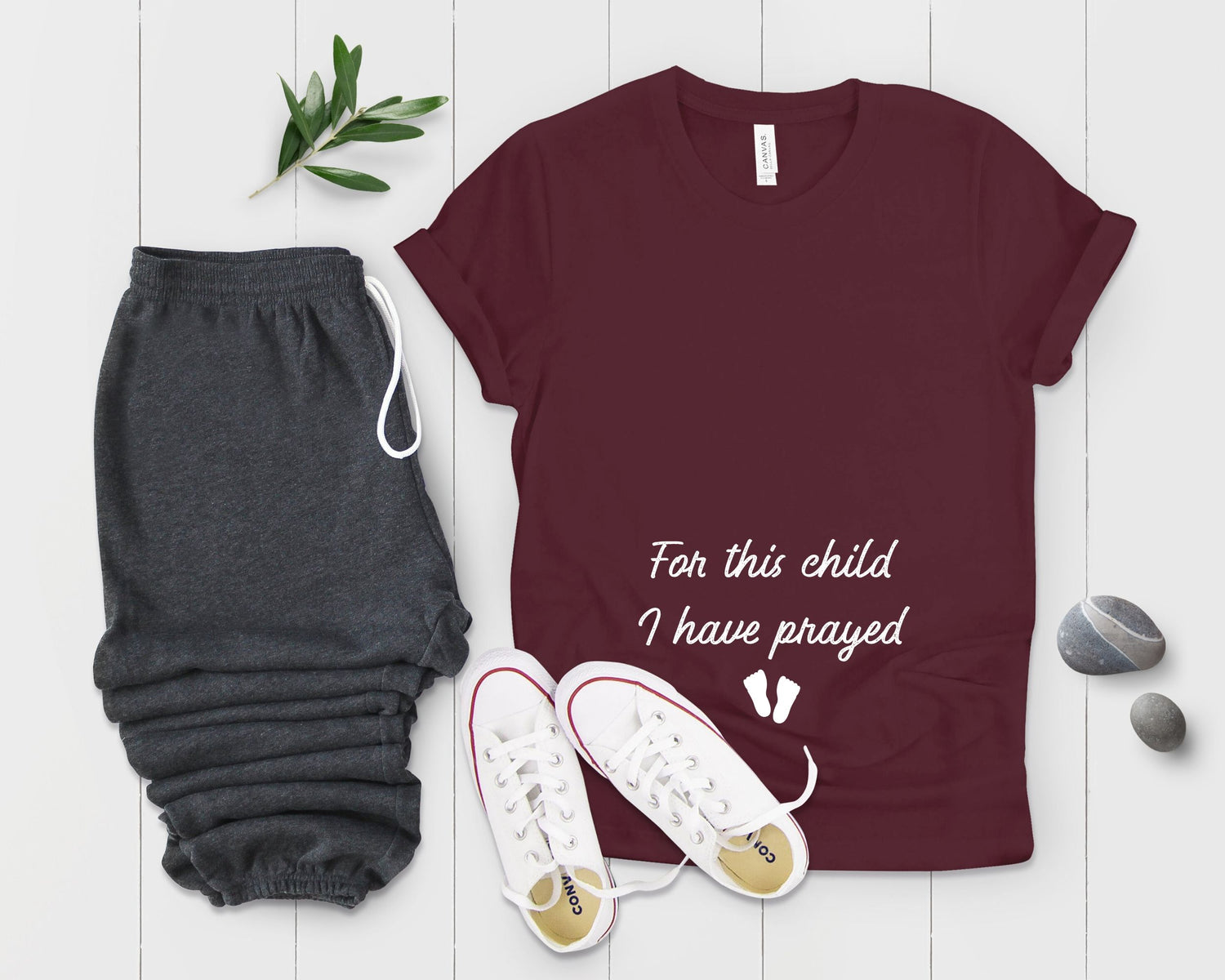 For This Child I Have Prayed Future Mom Baby Bump Shirt - Teegarb