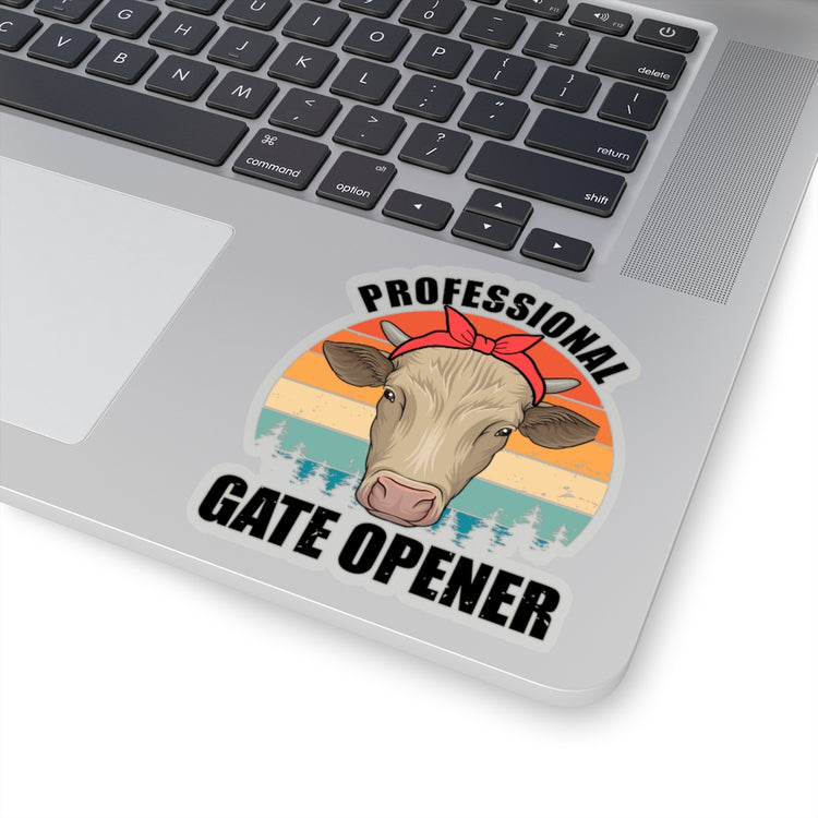 Sticker Decal Hilarious Professional Farmstead Ranch Cow Fan Enthusiast Humorous Farmer Stickers For Laptop Car