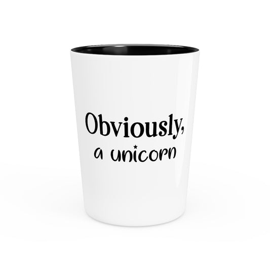 Shot Glass Party Ceramic Tequila  Funny Unicorns Enthusiasts Introverts Sarcastic Sayings Novelty Rainbowy Introverted Statements Unicorn