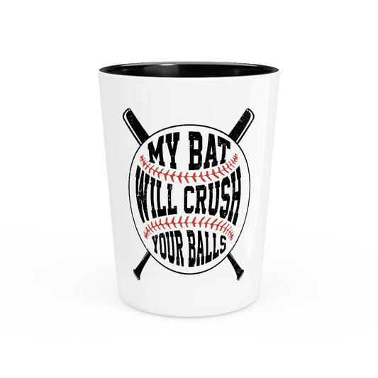 Shot Glass Party Ceramic Tequila Humorous Baseball Player Sarcastic Statements Sayings Funny Hilarious Softball