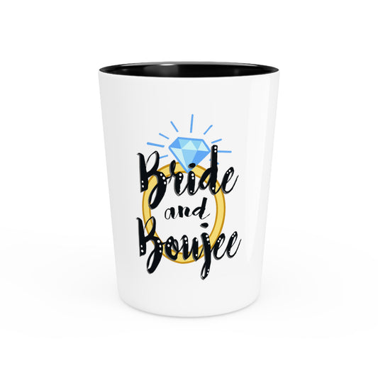 Shot Glass Party Ceramic Tequila Bad and Boozie Bride and Boujee Wifey Bridesmaid Proposal Bachelorette
