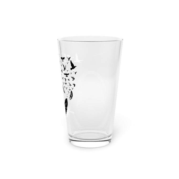 Beer Glass Pint 16oz  Novelty archaeopteryx Ornithology cockatoo Lover Enthusiast Hilarious Cockatiel