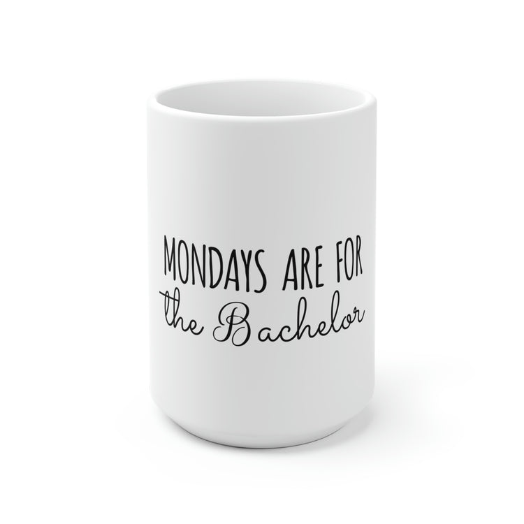 White Ceramic Mug Funny Bachelors Mondays Engagements Wedding Fiance Groom Humorous Groomsmen