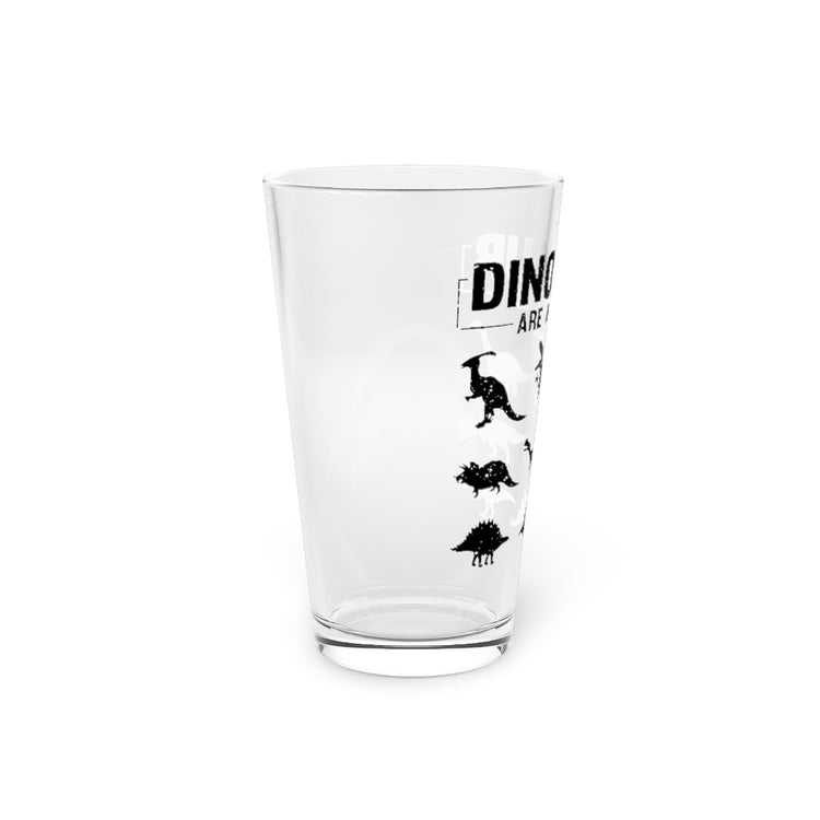 Beer Glass Pint 16oz  Novelty Jurassic Animals Anachronism Antique Enthusiast Hilarious Dodo Fogy