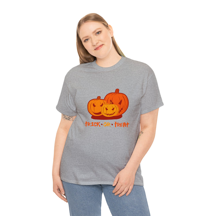 Shirt Funny Trick Or Treat Pumpkin Jack O Halloween Playful costume Lantern Graphic T-Shirt Unisex Heavy Cotton Tee