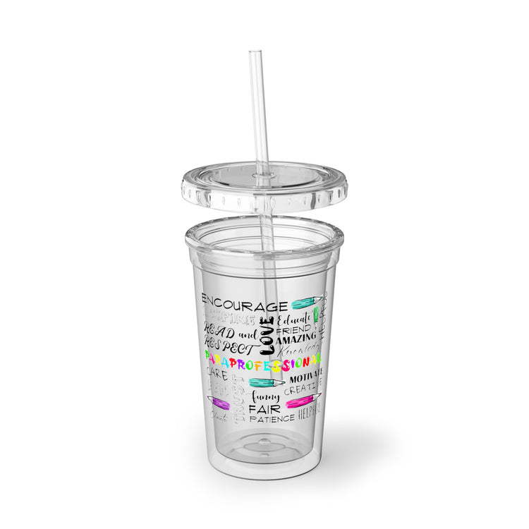 16oz Plastic Cup Humorous Paralegal Assistant Paramedic Teachers Sarcasm Supporter Supporting Men Women