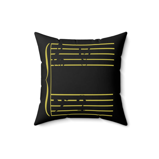 These Are The Difficult Times Funny Musician Men W Spun Polyester Square Pillow