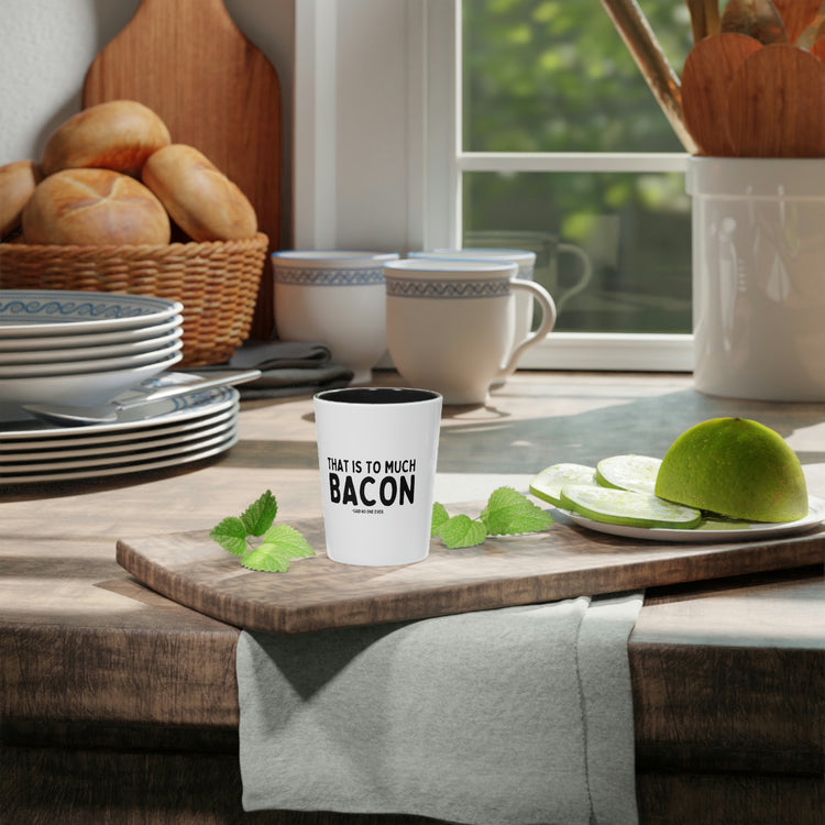 Shot Glass Party Ceramic Tequila Funny Bacon Sarcastic Breakfast Pork Women Men Humorous Bacon Lover Eating