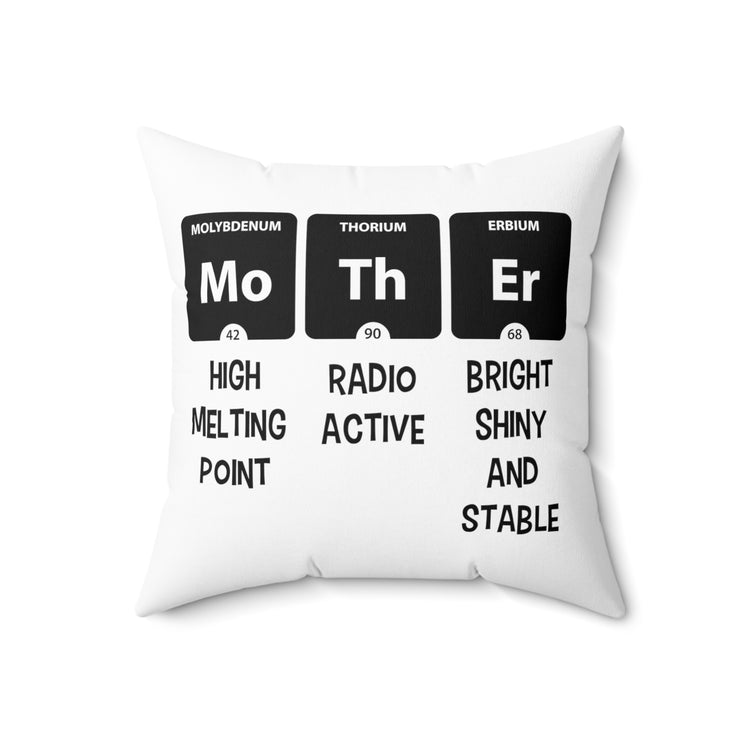 Mother Periodic Table Baby Bump Future Mom Shirt Spun Polyester Square Pillow