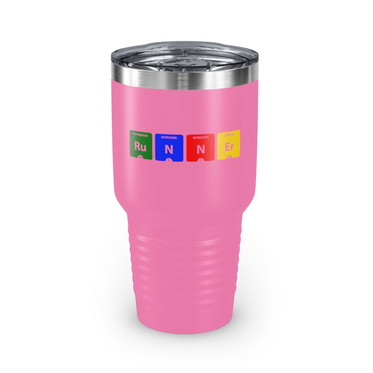 30oz Tumbler Stainless Steel Colors Funny Runner Periodic Table of Elements