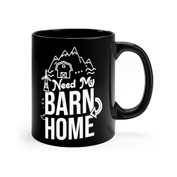 11oz Black Coffee Mug Ceramic Hilarious My Barn Farming Ranch Stables Farmstead Lover  Humorous Livestock Cows Straw Agriculture Devotee