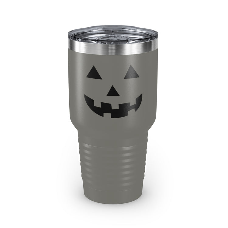 30oz Tumbler Stainless Steel Colors  Humorous Pumpkins Illustration Tricks Treats Enthusiasts Pun Hilarious Tricking