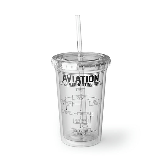 16oz Plastic Cup Humorous Aircraft Aircrews Airplane Airship Aviator Lover Aeroplane Floatplane Plane Transportation