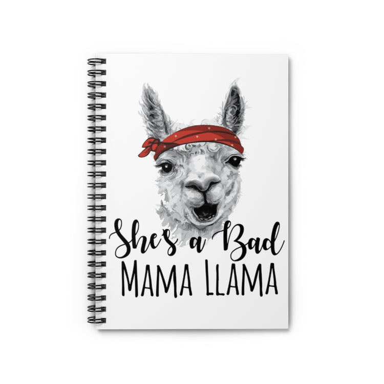 Spiral Notebook  Funny Mom Alpaca Llama Peru Enthusiast Vintage Women Saying Humorous Alpacas Sassiest Sayings Mockery Gags