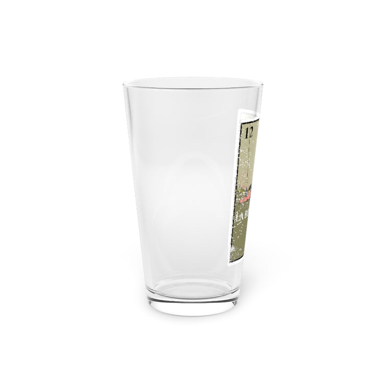 Beer Glass Pint 16oz  Novelty La Borracha Tequila Shots