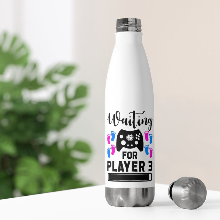 20oz Insulated Bottle  Waiting For Player Three Funny Maternity