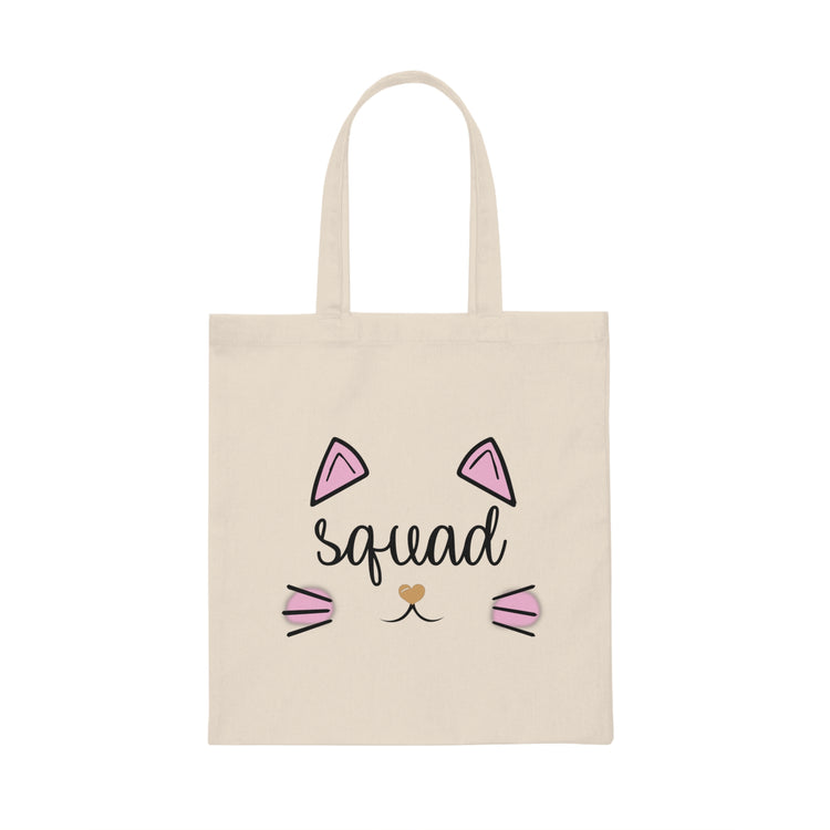 Squad Cat Bachelorette Team Bride Shirt Bridal Party Shower Gift Bridesmaid Shirts Canvas Tote Bag