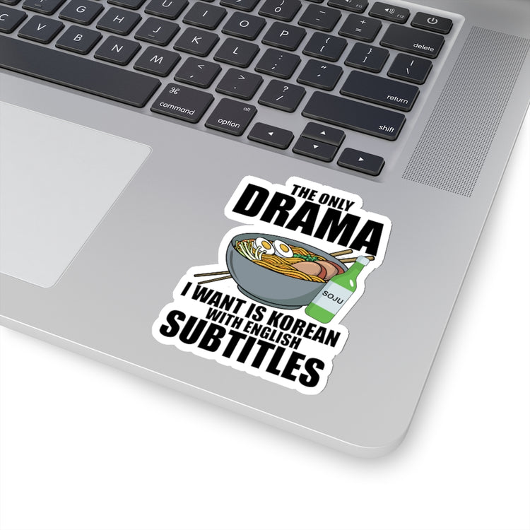 Sticker Decal Hilarious Korean Drama With English Subtitles Watching Lover Humorous K-Pop Stickers For Laptop Car