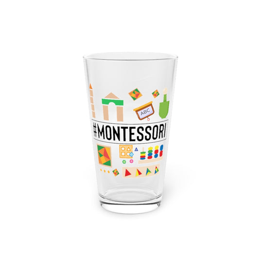 Beer Glass Pint 16oz  Novelty Montessori Studying Learning Schooling Accessories Hilarious Education