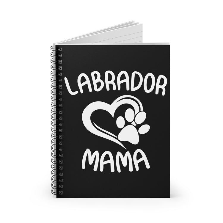 Vintage Labradors Momma Illustration Cute Dog Parents Graphic Sayings Men Women T Shirt Spiral Notebook - Ruled Line