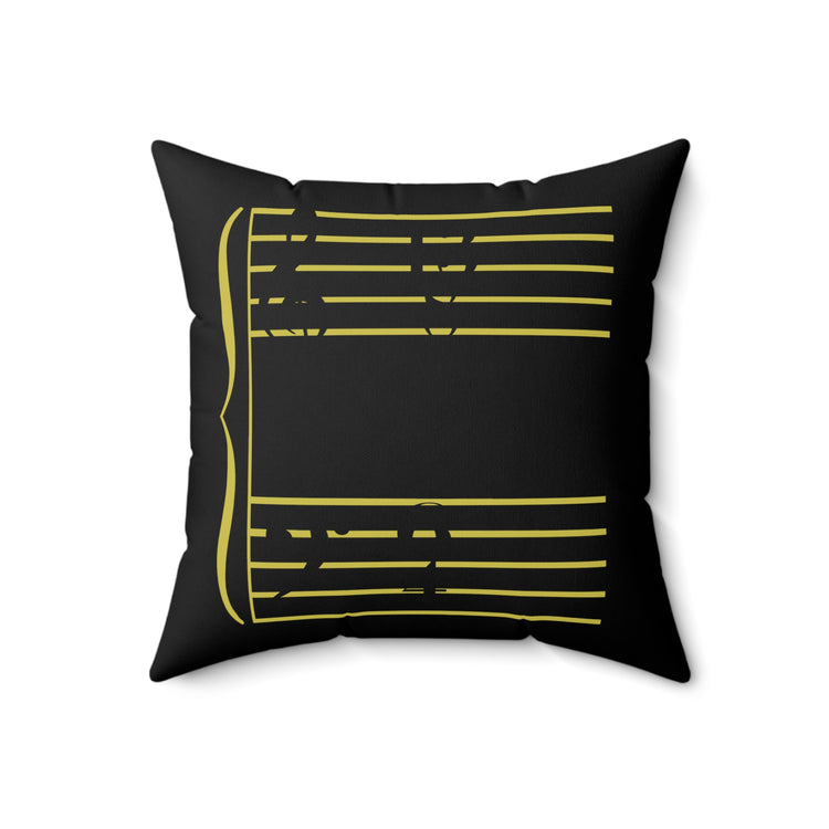 These Are The Difficult Times Funny Musician Men W Spun Polyester Square Pillow