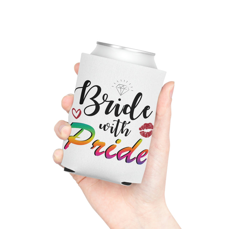 Beer Can Cooler Sleeve Humorous LGBTQ Bridal Appreciation Statements Graphic Supportive Bridesmaid Illustration