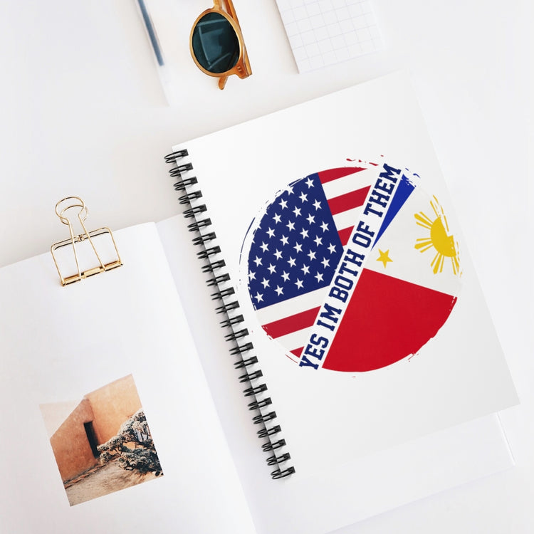 Spiral Notebook  Funny American Filipinos Sarcastic Filipino Women Men Saying Uplifting Asians